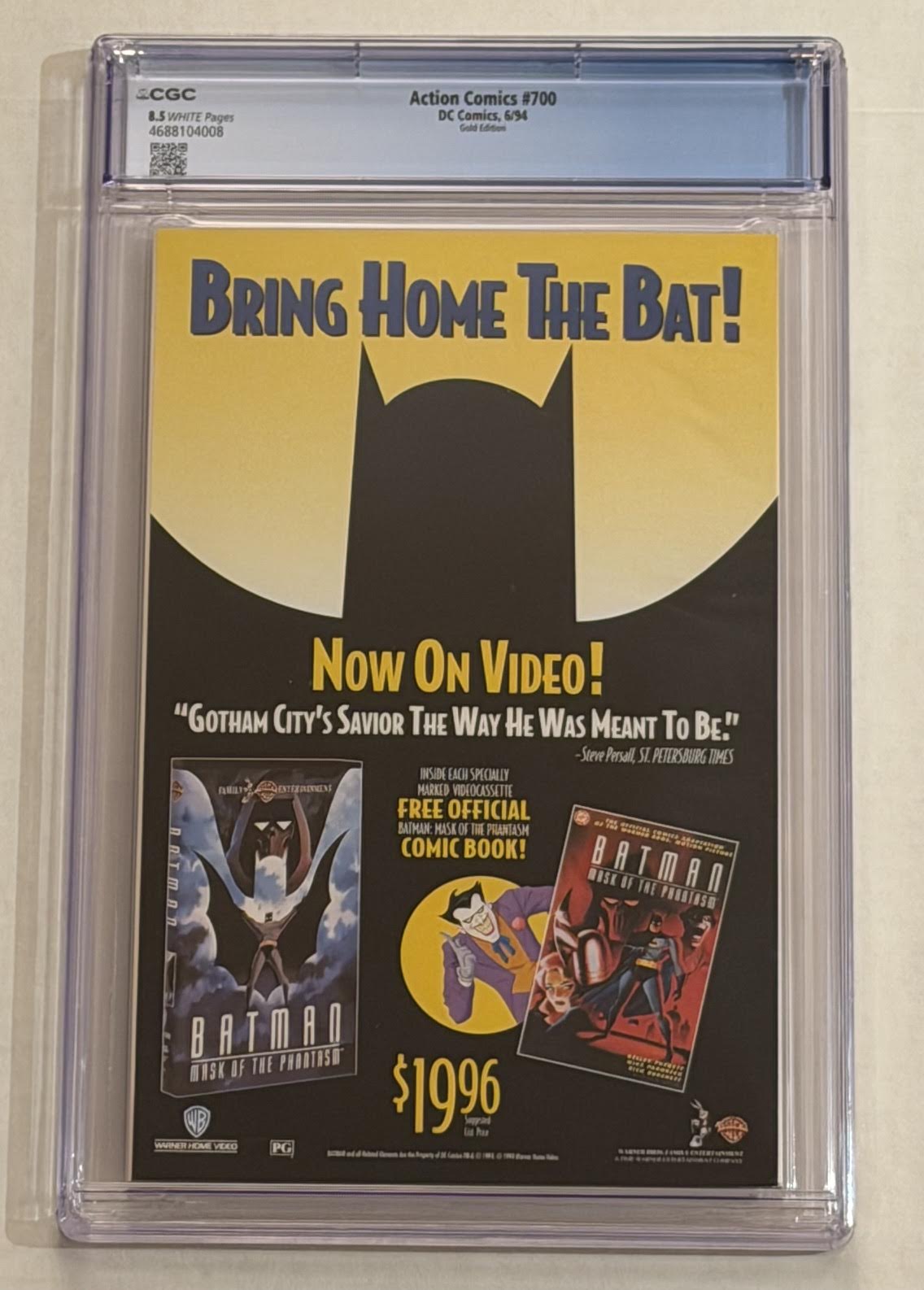 Superman in ACTION #700 GOLD EDITION CGC 8.5
