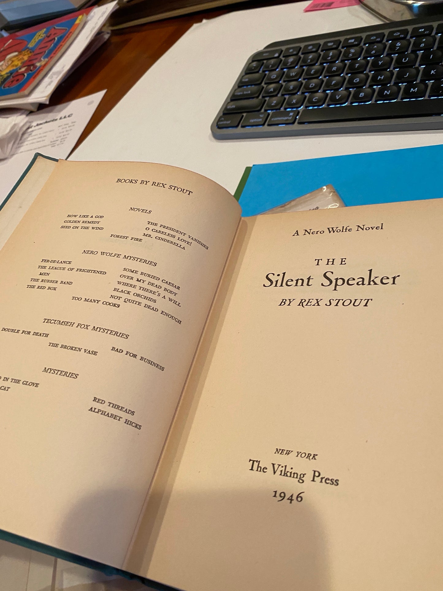 The Silent Speaker by Rex Stout 1st