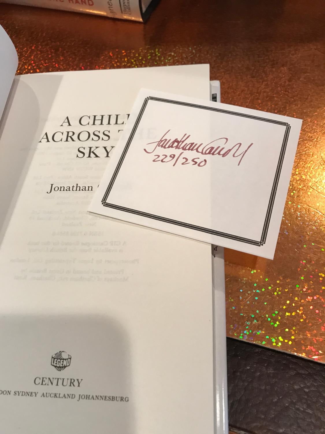 A CHILD ACROSS THE SKY(* legend limited ed #1)