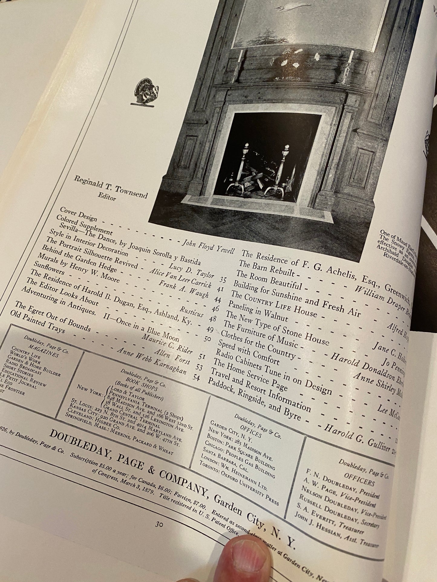 COUNTRY LIFE MAGAZINE NOV 1926