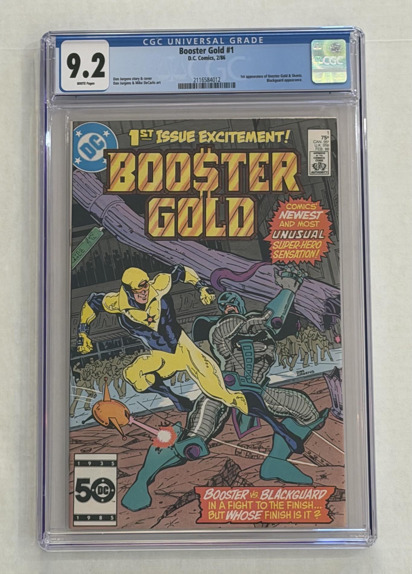 Booster Gold #1 Newstand graded CGC 9.2