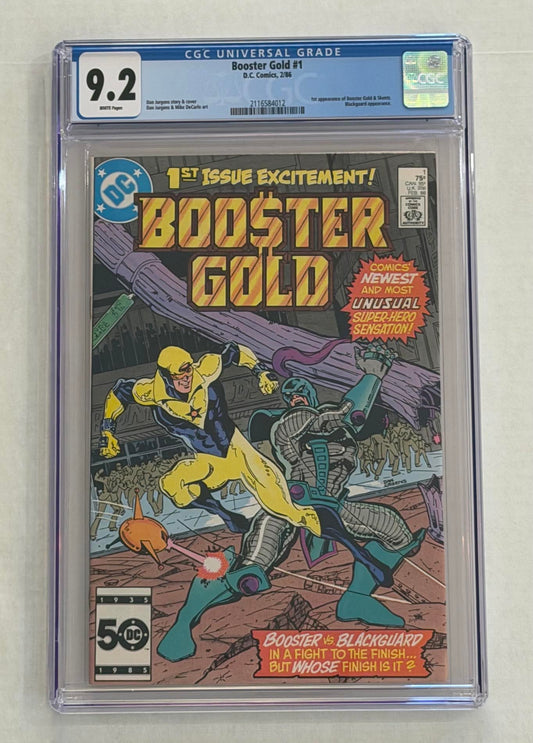 Booster Gold #1 Newstand graded CGC 9.2