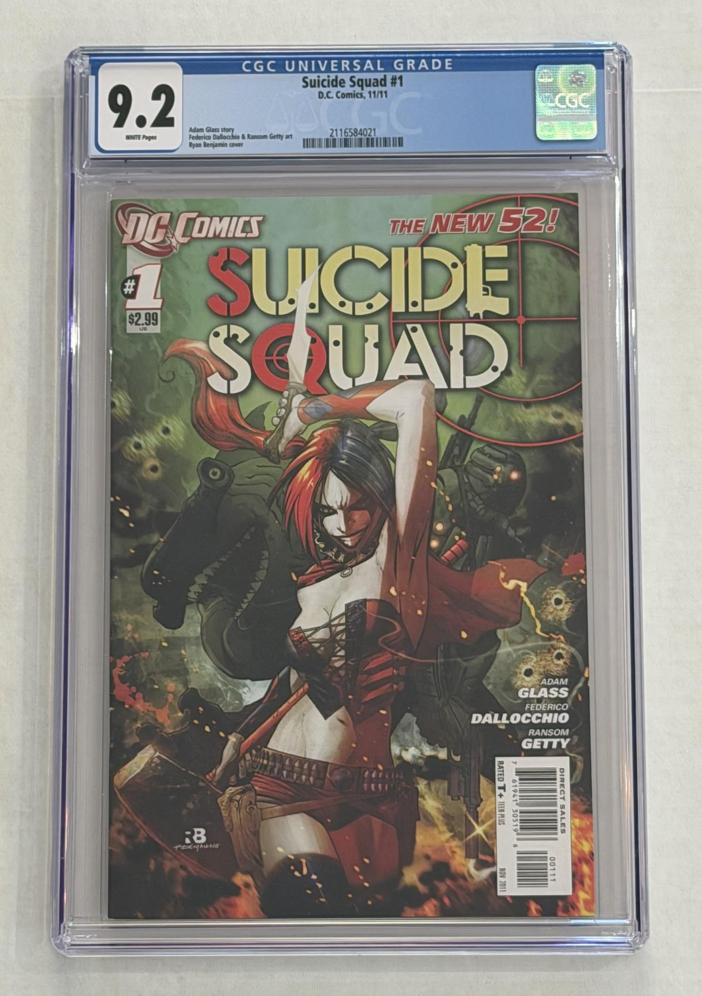 Suicide Squad #1 ( new 52 ) GRADED CGC 9.2