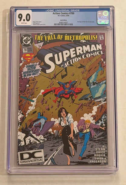 Supermsan in ACTION #700 GOLD EDITION  CGC 9.0