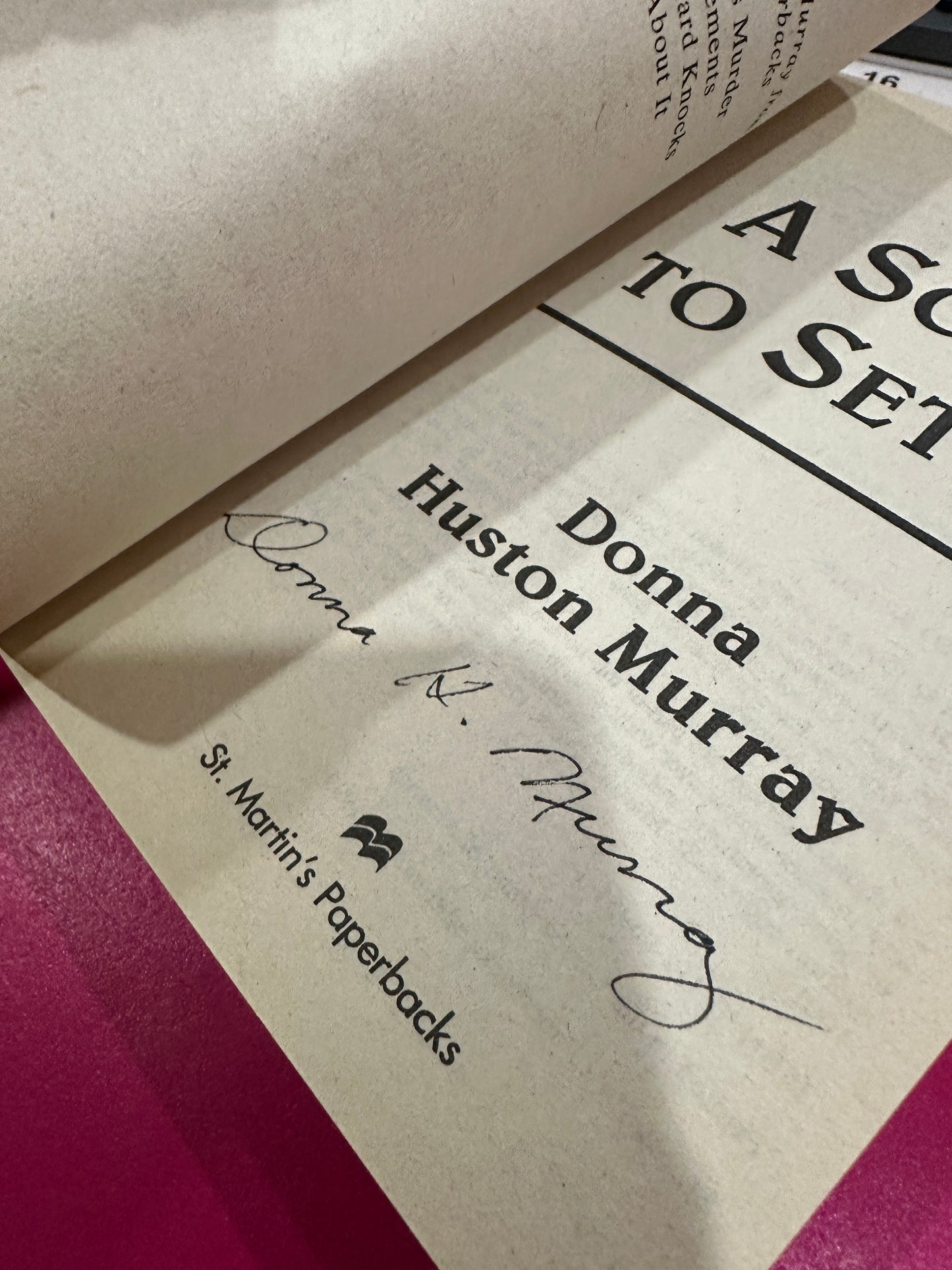 A Score To Settle ( signed 1st)