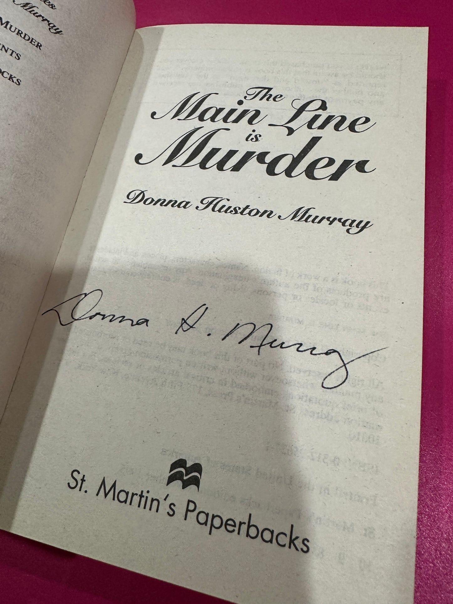 The Main Line Murder ( signed )