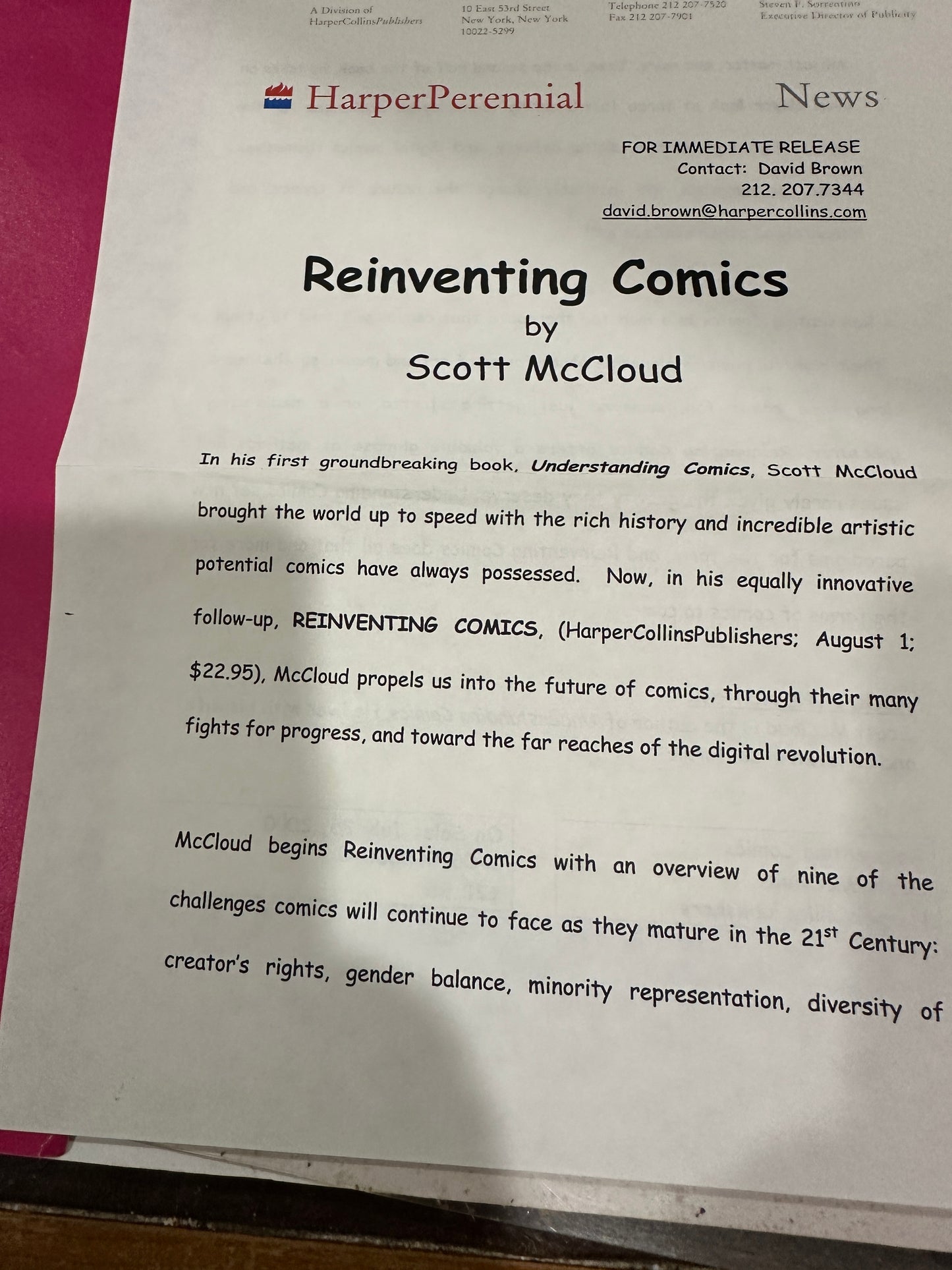 Reinventing Comics ( review copy 1st ed)