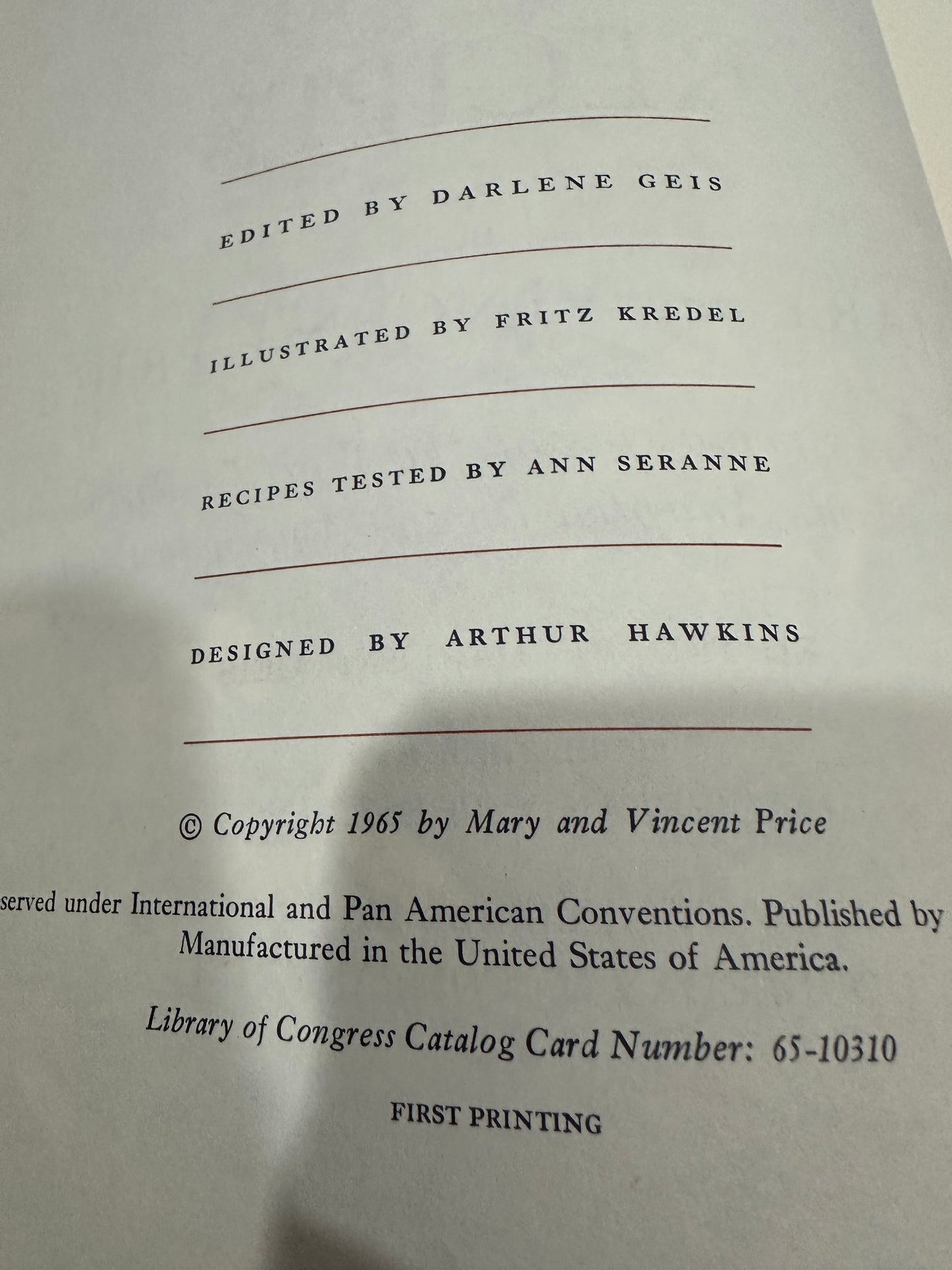 A treasury of Great Recipes by Mary & Vincent Price