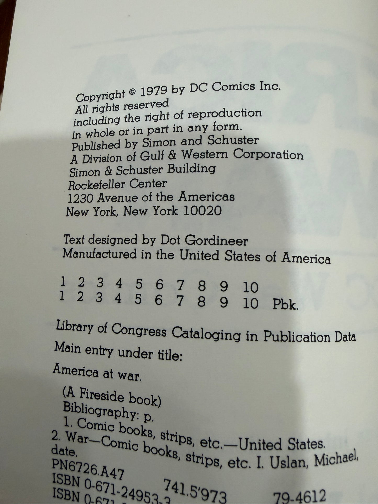 America at War by Michael Uslan