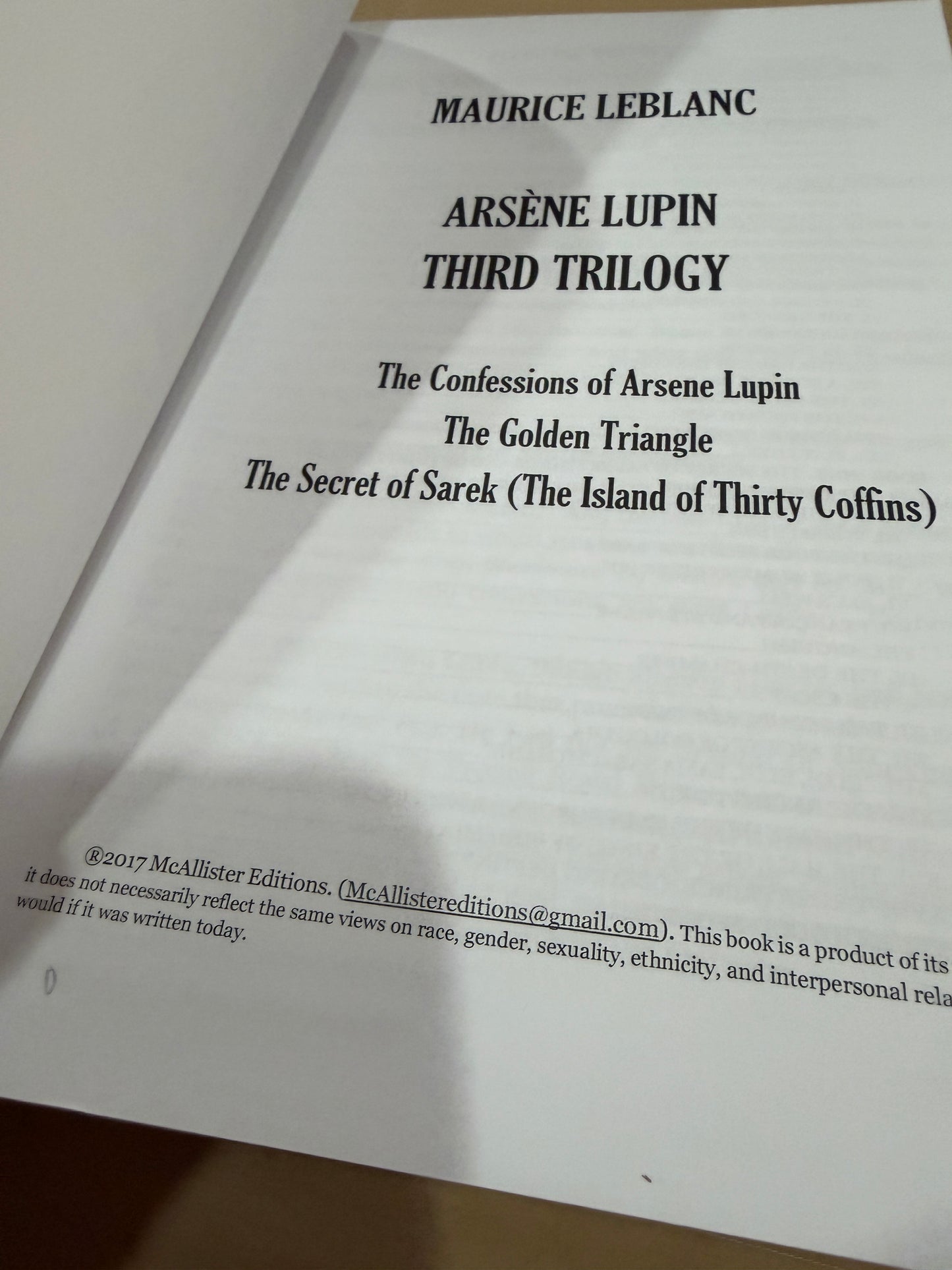 Arsene Lupin: The Third Trilogy