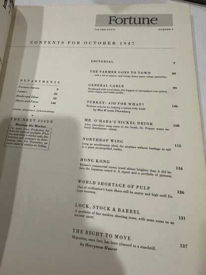 Fortune Magazine  October 1947 complete