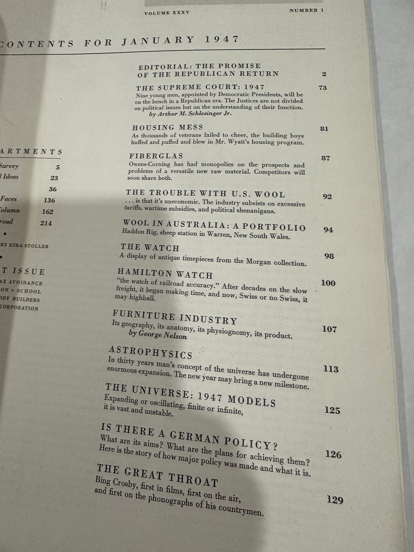 Fortune Magazine  January 1947 comp