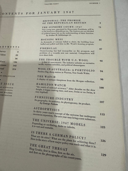 Fortune Magazine  January 1947 comp