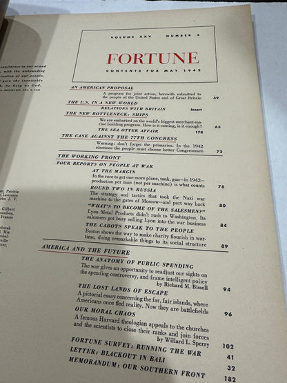 Fortune Magazine  May 1942 complete