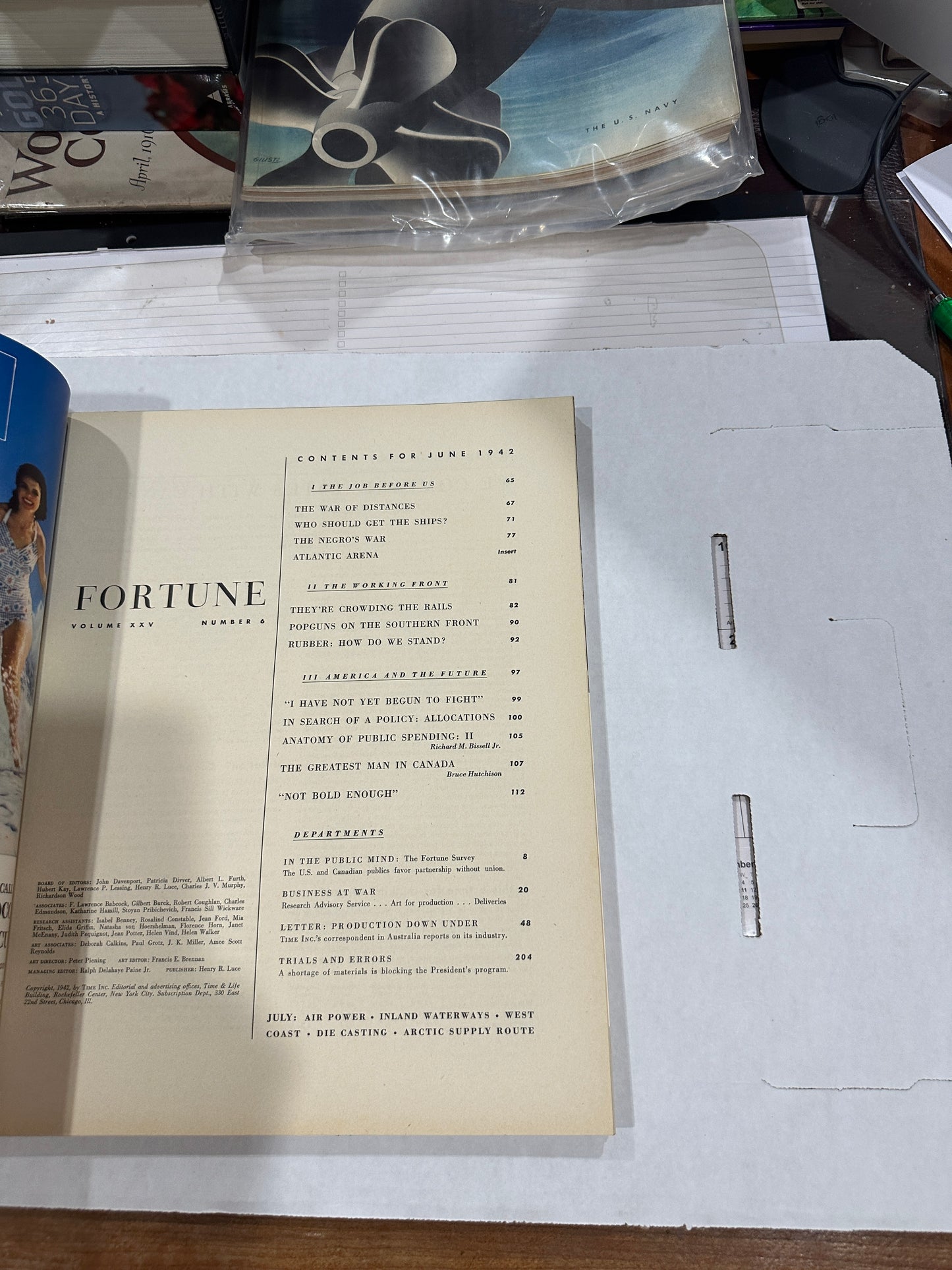 Fortune Magazine  June 1942 complete ( complete with map)