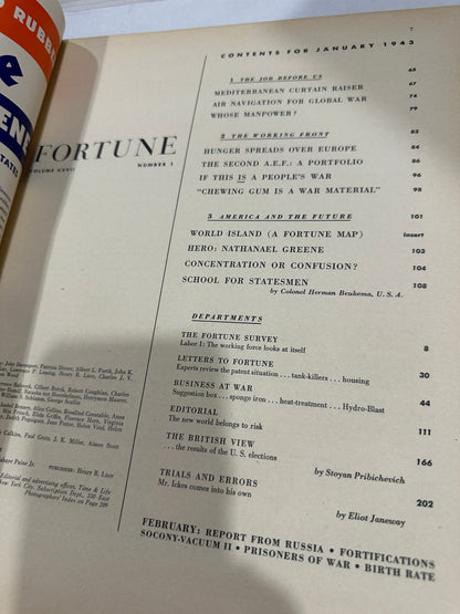 Fortune Magazine  January 1942 complete ( complete with map)