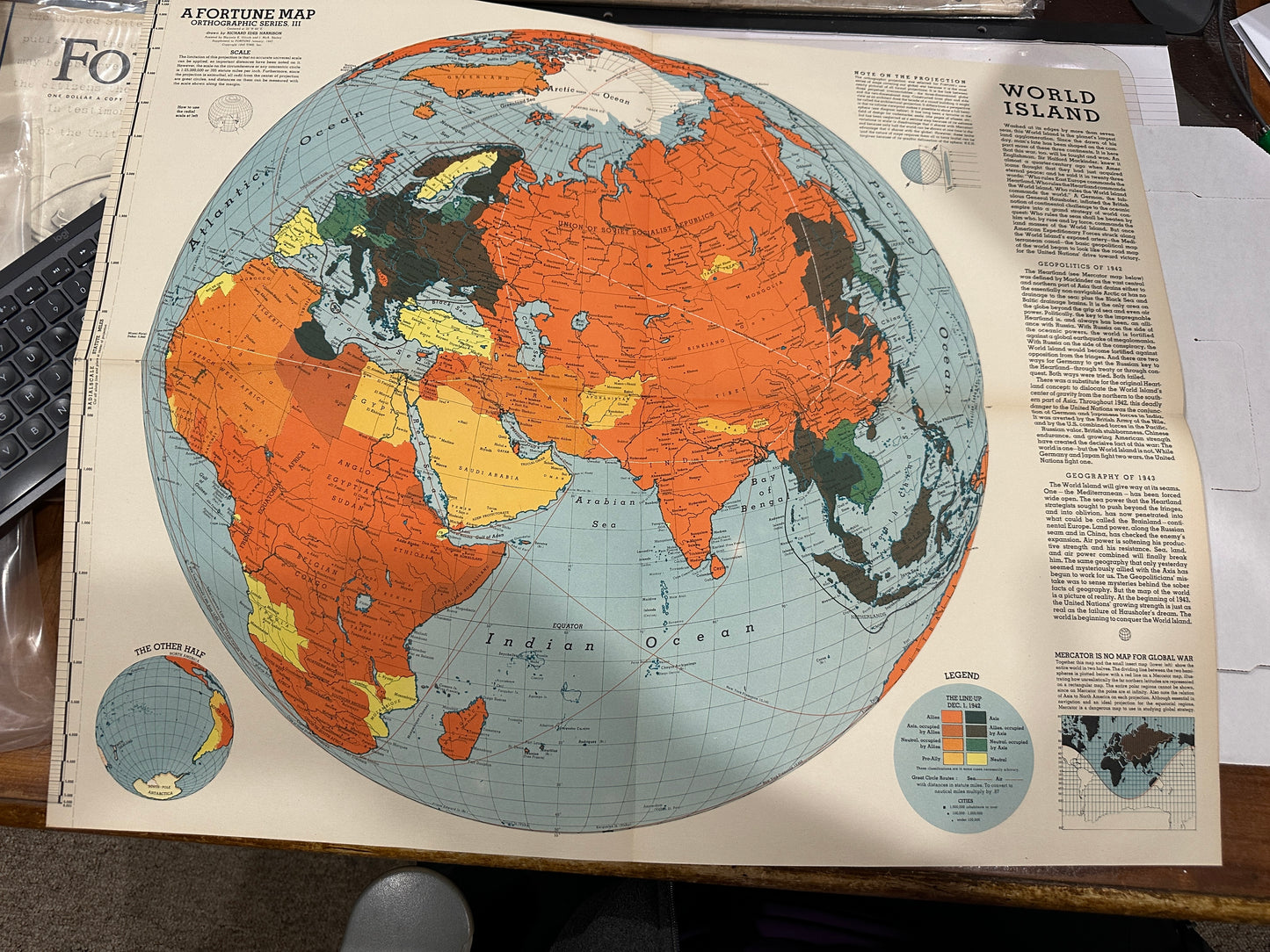 Fortune Magazine  January 1942 complete ( complete with map)