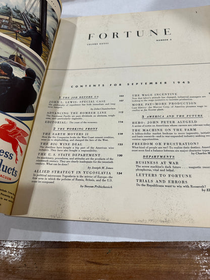 Fortune Magazine  Sept 1943 complete