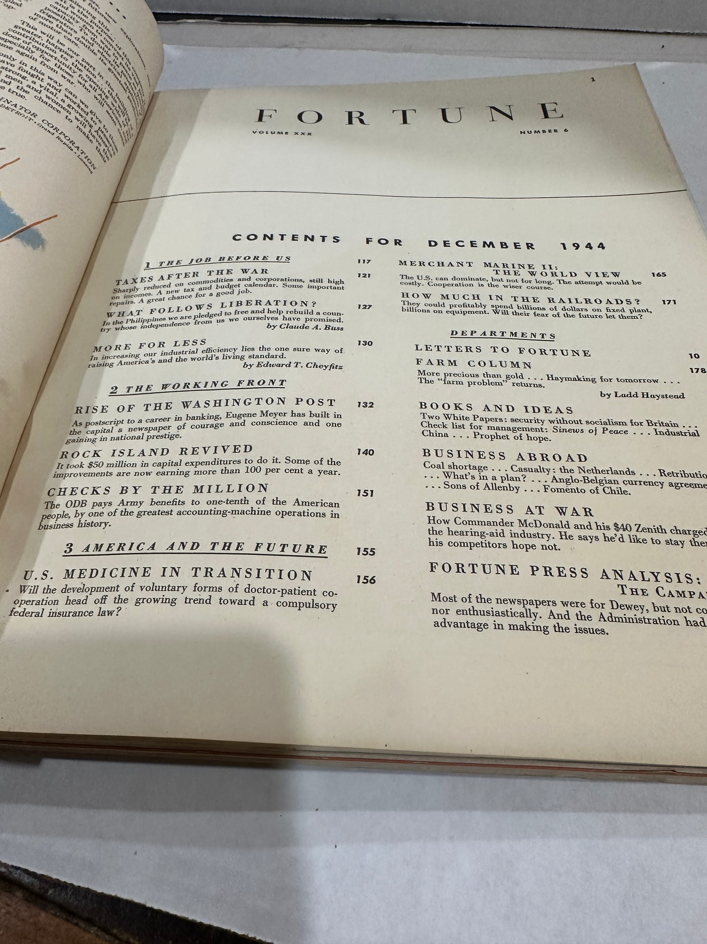 Fortune Magazine  December 1944 complete