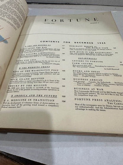 Fortune Magazine  December 1944 complete