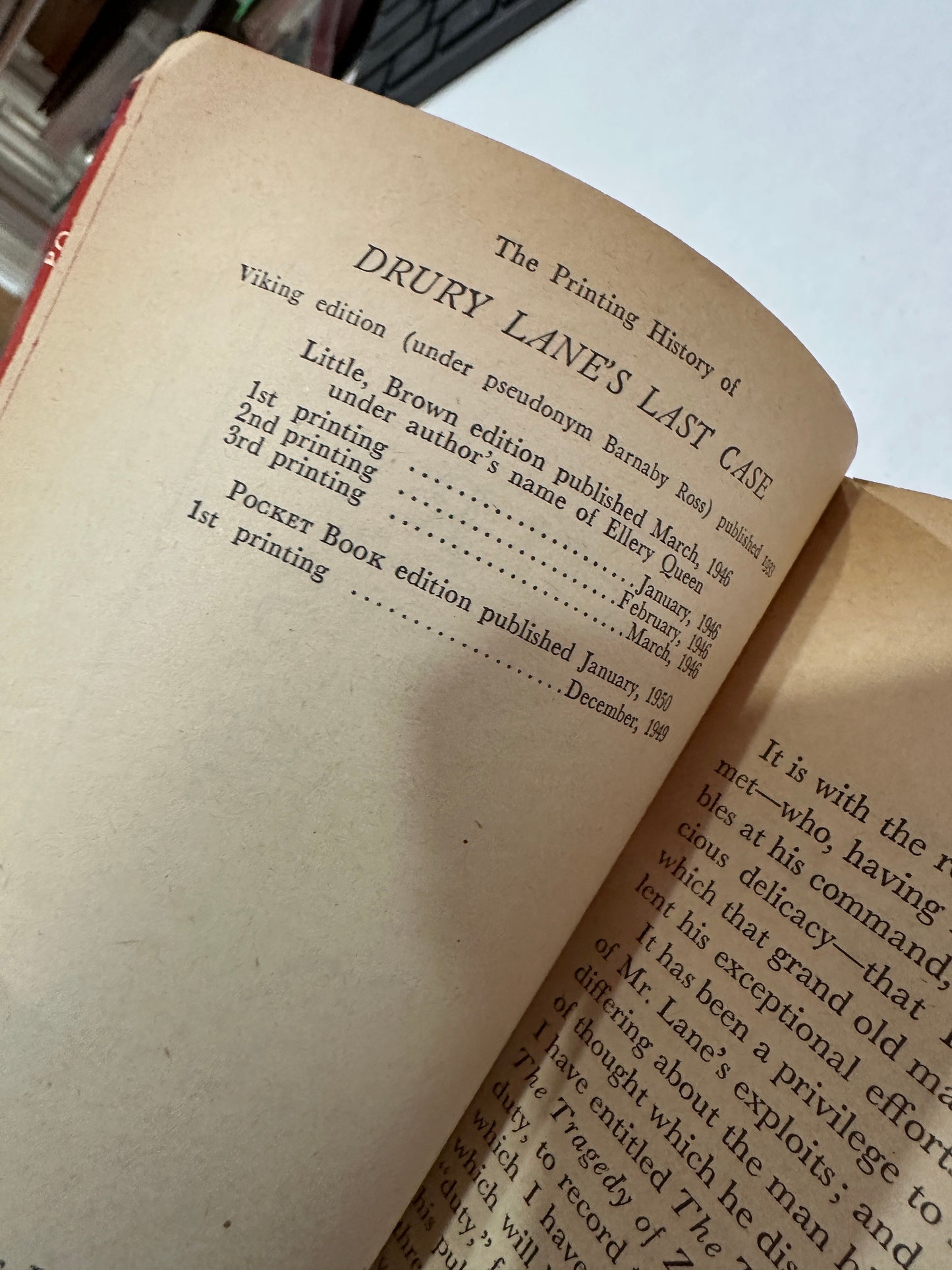 Drury Lane's Last Case
