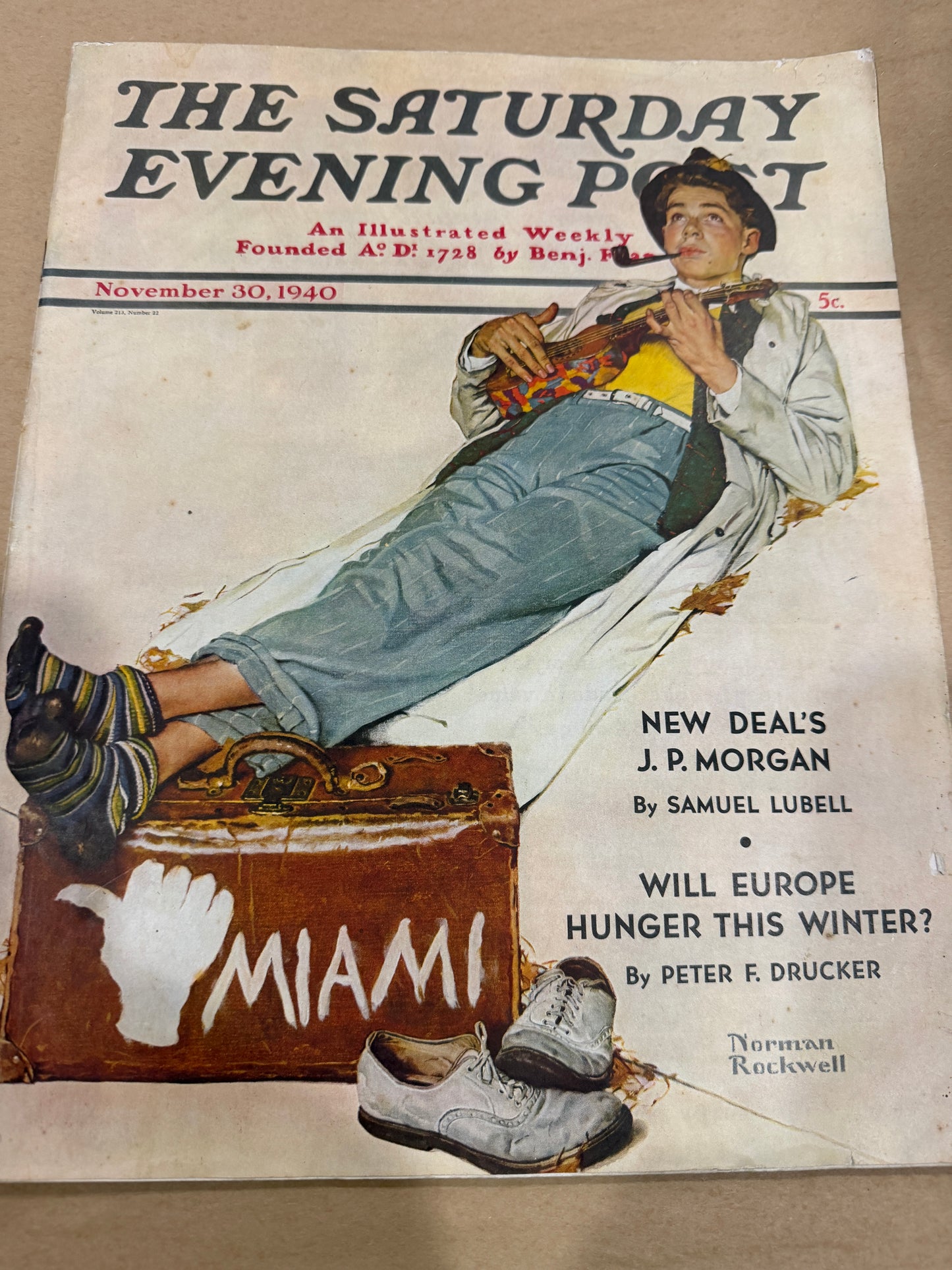 Saturday Evening Post Nov 30, 1940  Norman Rockwell cover