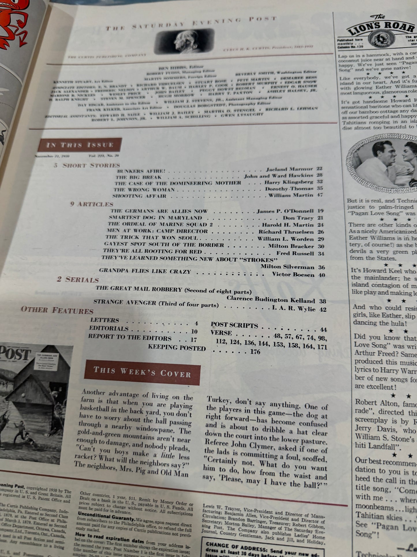 Saturday Evening Post November 11 1950