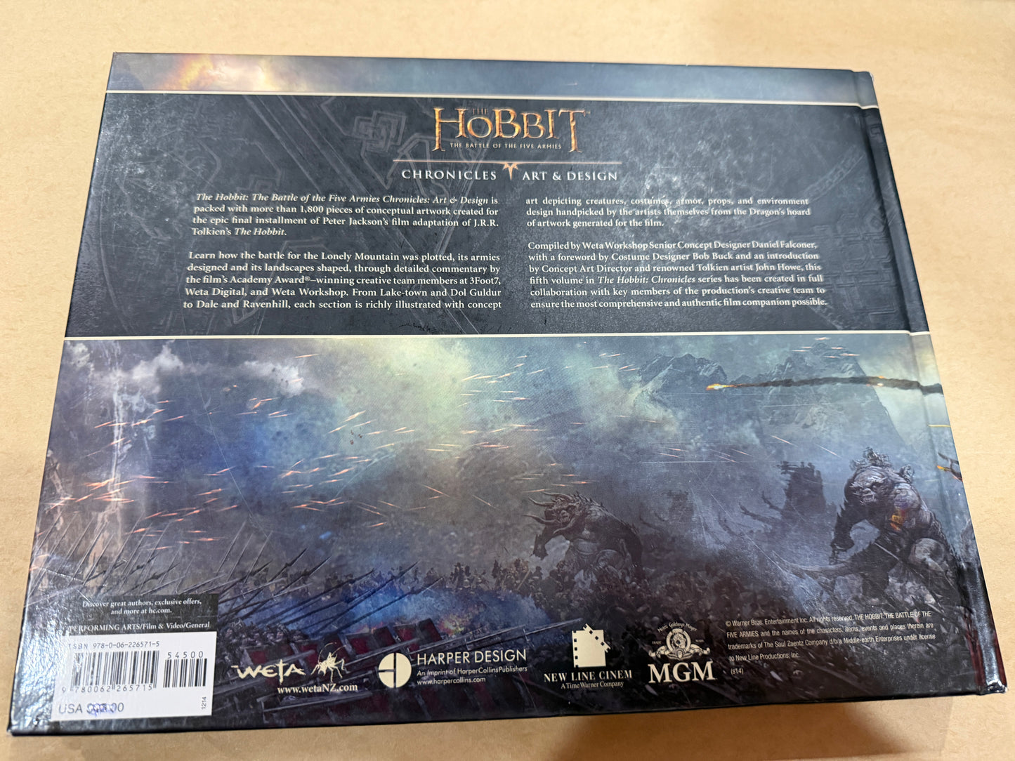 The Hobbit: The battle of the five armies Chronicles art & Design