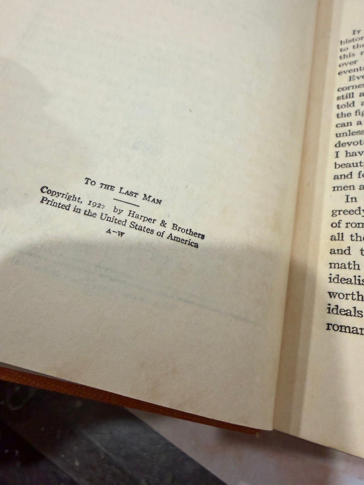 To The Last Man (photoplay edition)