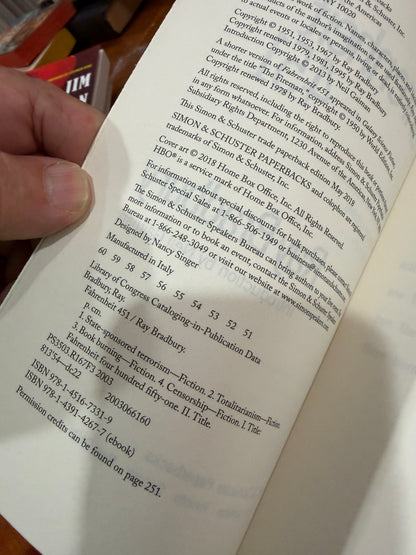 Fahrenheit 451  60th anniversary edition