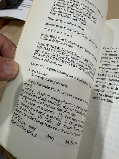 Nancy Drew & The Hardy Boys The Missing Money Mystery