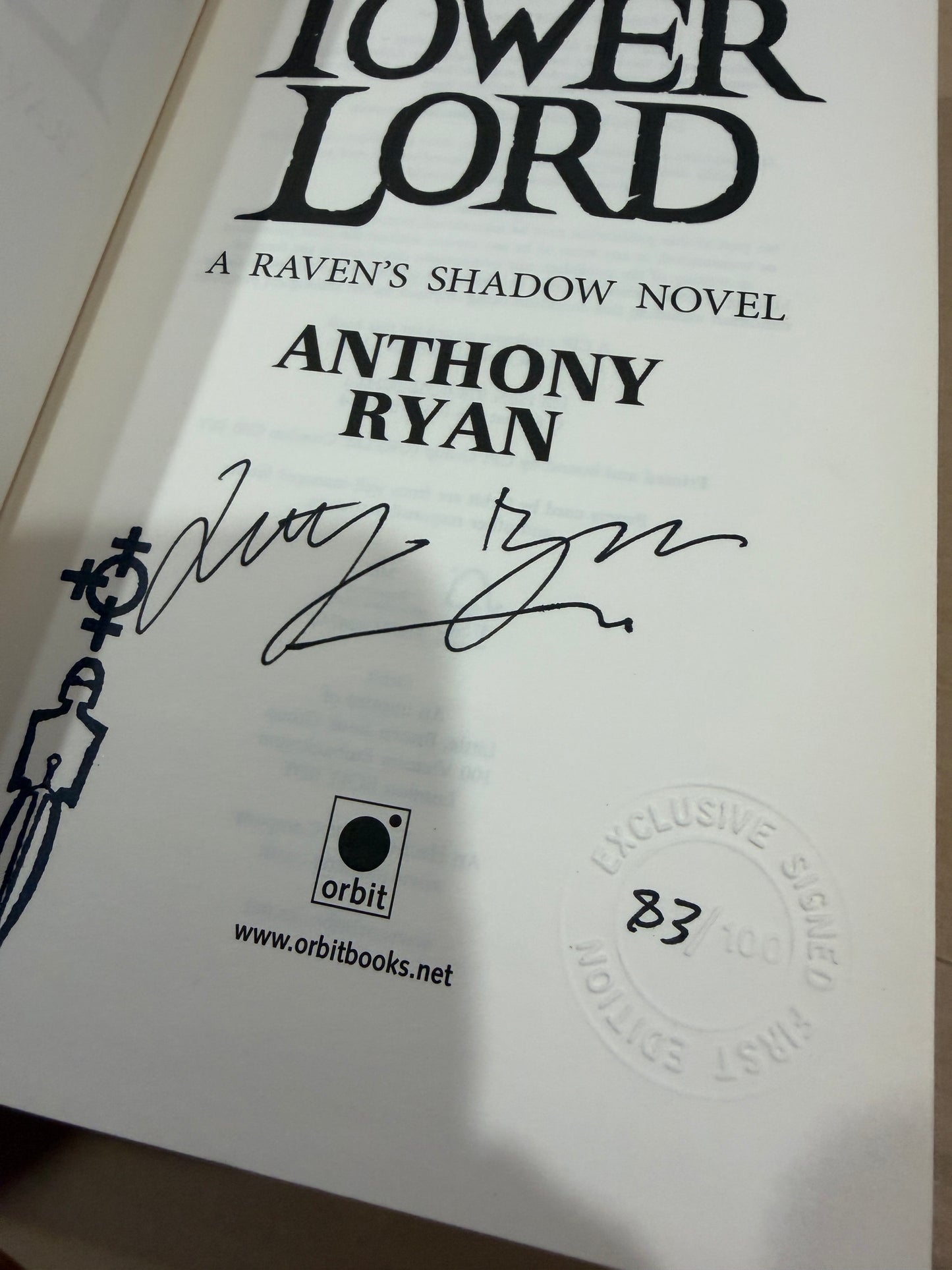 Tower Lord 1st eng Signed & #'
