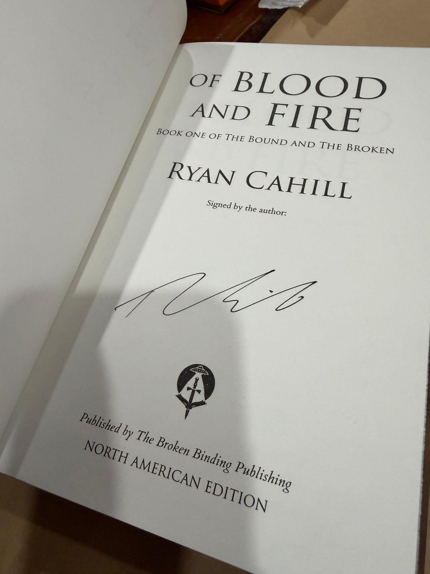 Of Blood and Fire & The Fall ( 2 seperate books) each signed 1st