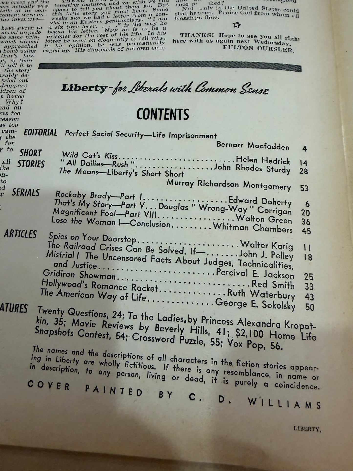 Liberty Magazine Dec 3, 1938