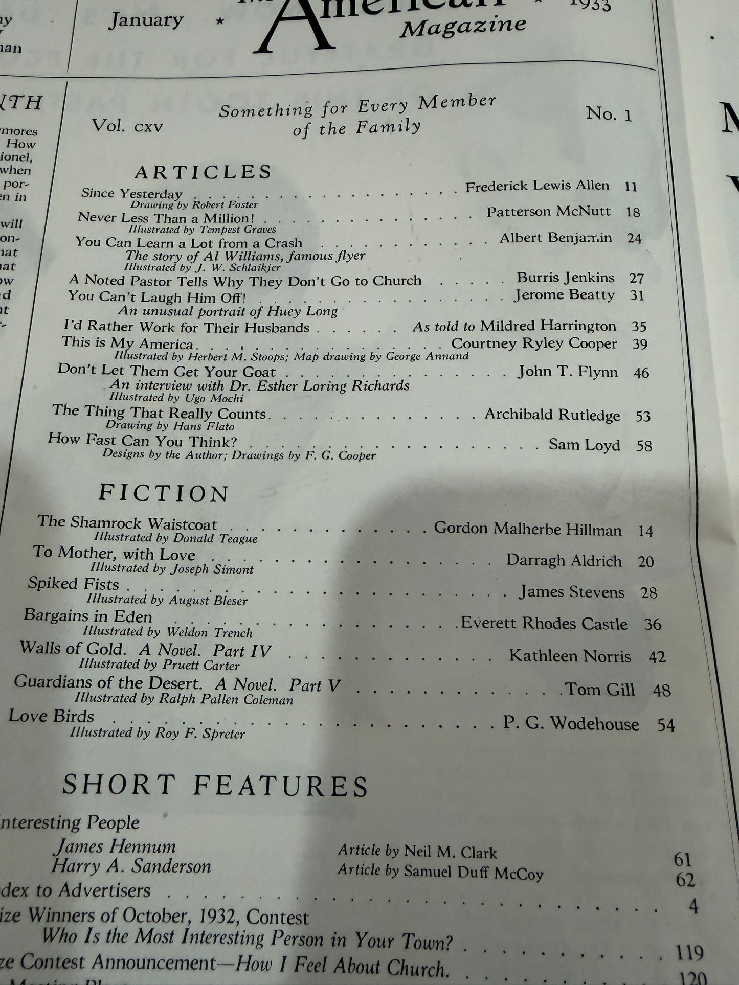 The American Magazine January 1933