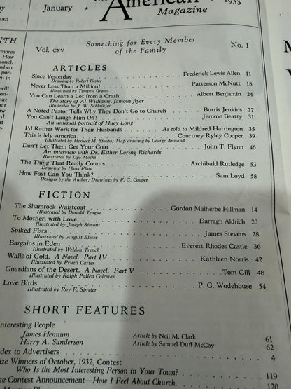 The American Magazine January 1933