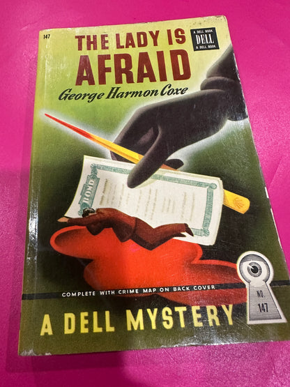 The Lady is Afraid by George Harmon Coxe DELL MAPBACK #147