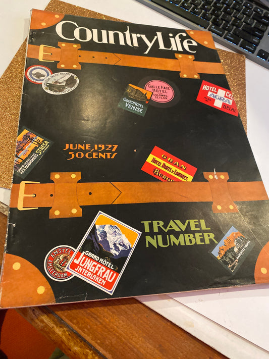 COUNTRY LIFE MAGAZINE June 1927  Travel issue