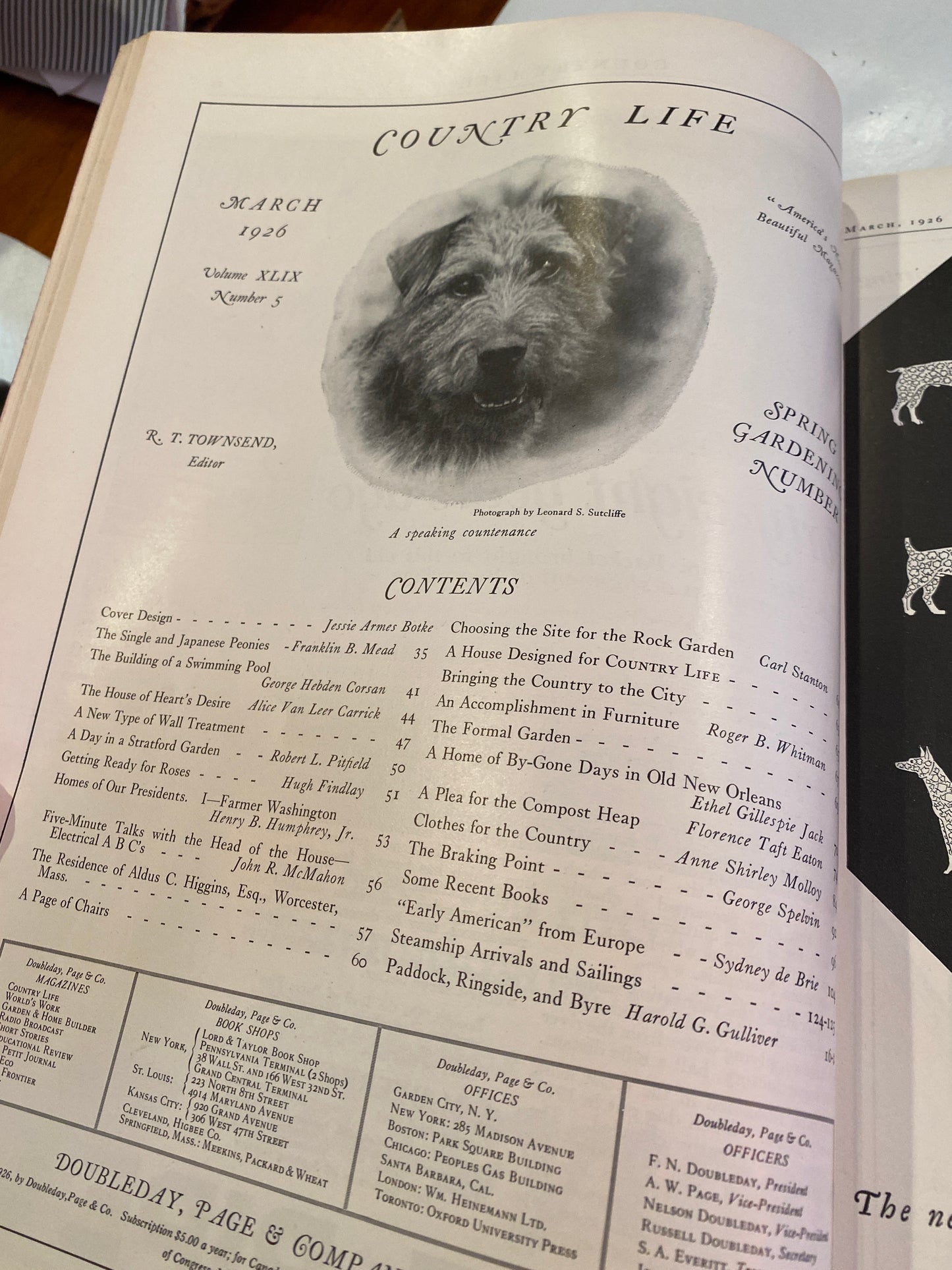 COUNTRY LIFE MAGAZINE MARCH 1926 spring gardening number