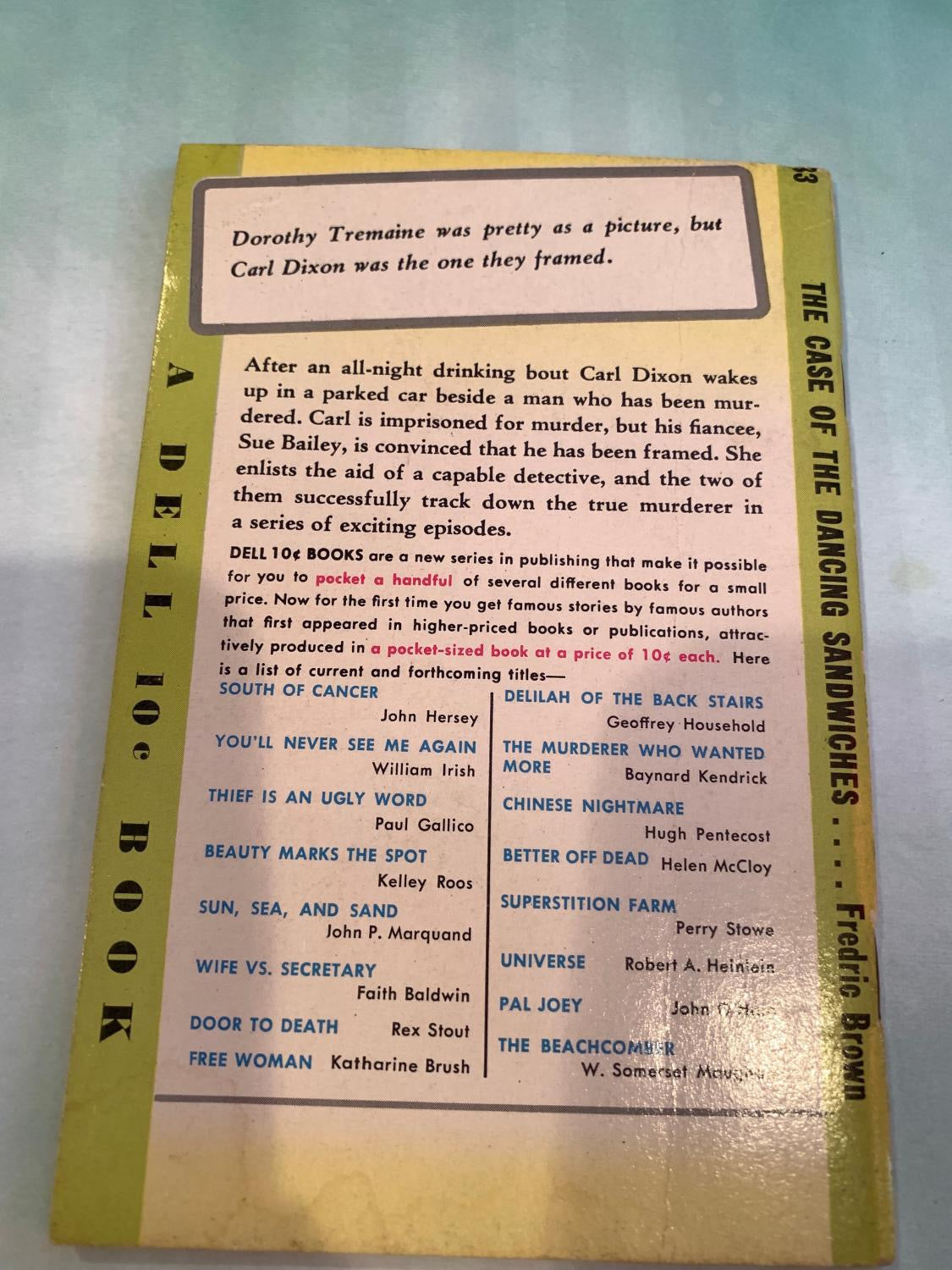 THE CASE OF THE DANCING SANDWICHES by Fredric Brown Dell 10c
