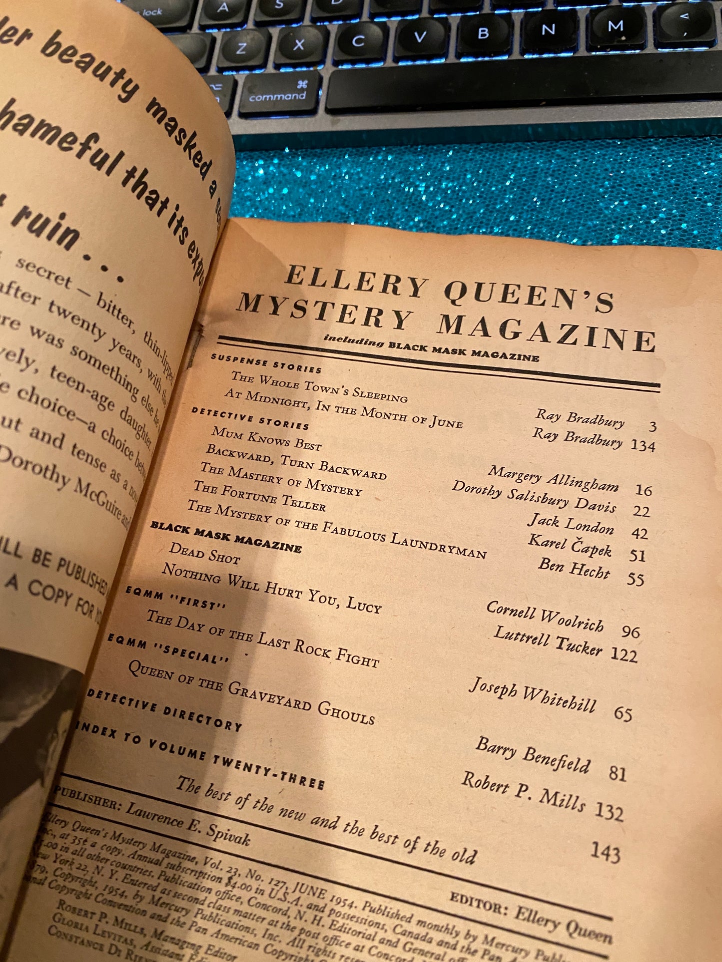 Ellery Queen Mystery Magazine June 1954 Vol 24 #127