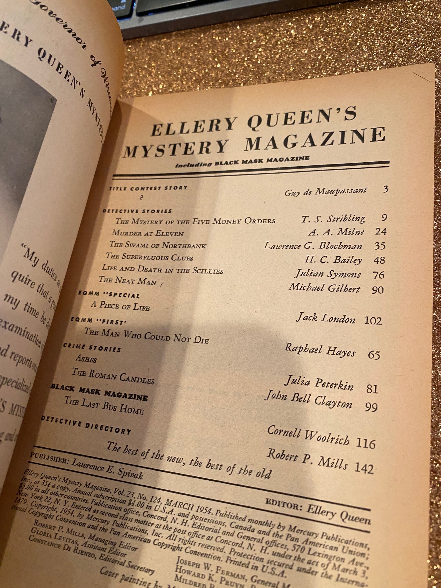 Ellery Queen Mystery Magazine March 1954 Vol 23 124