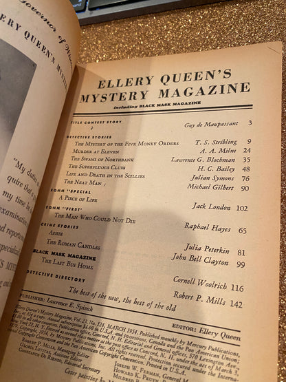 Ellery Queen Mystery Magazine March 1954 Vol 23 124