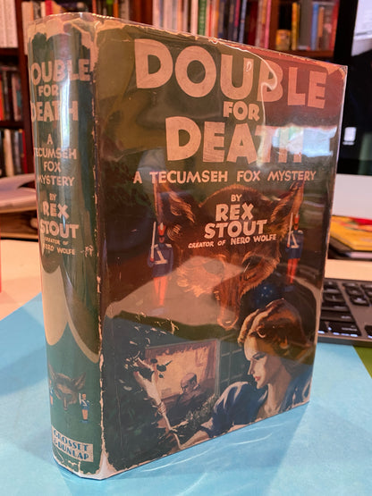 DOUBLE FOR DEATH by Rex Stout 1st ed 2DJs