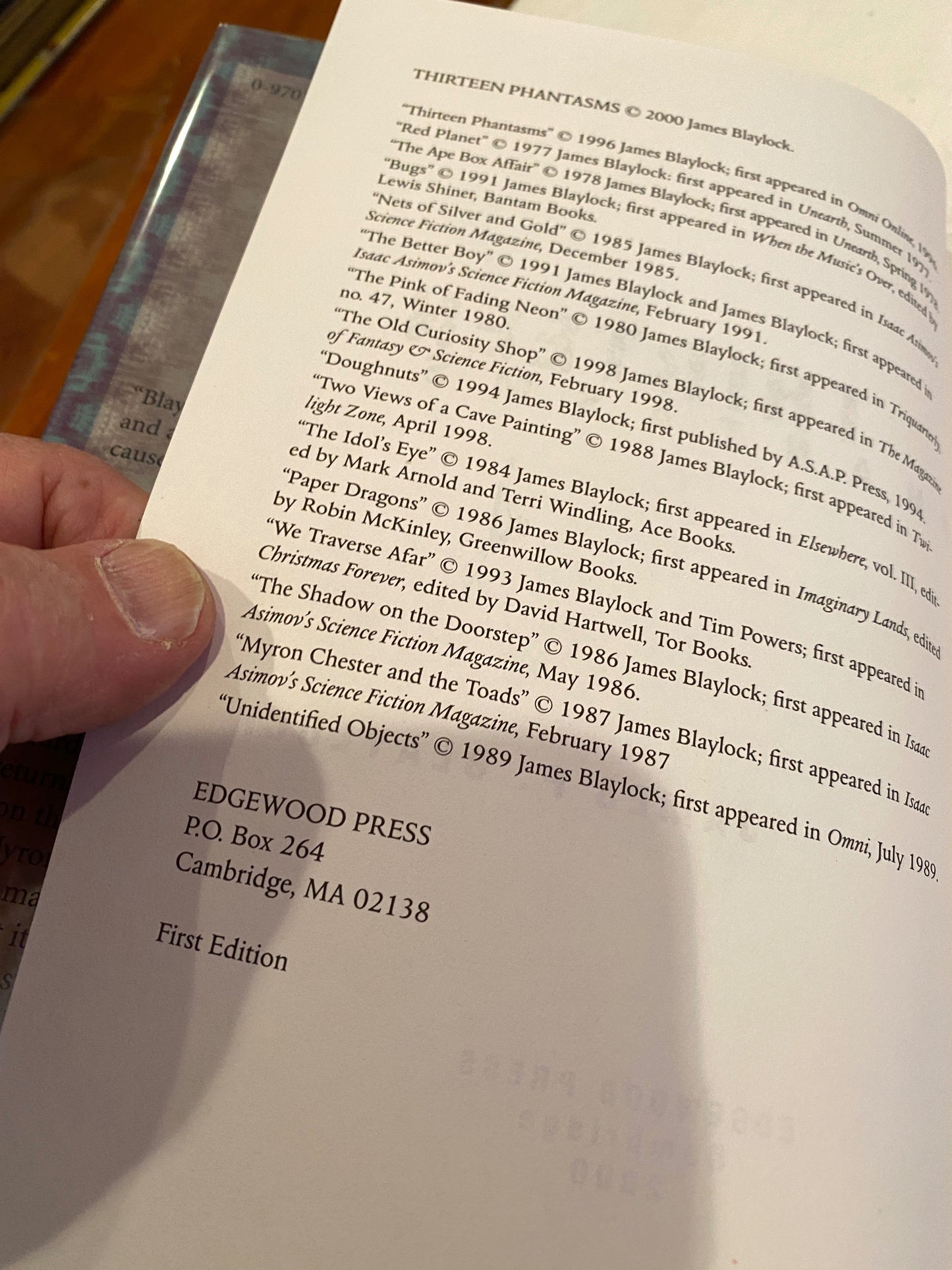 13 Phantasms and other stories by James Blaylock