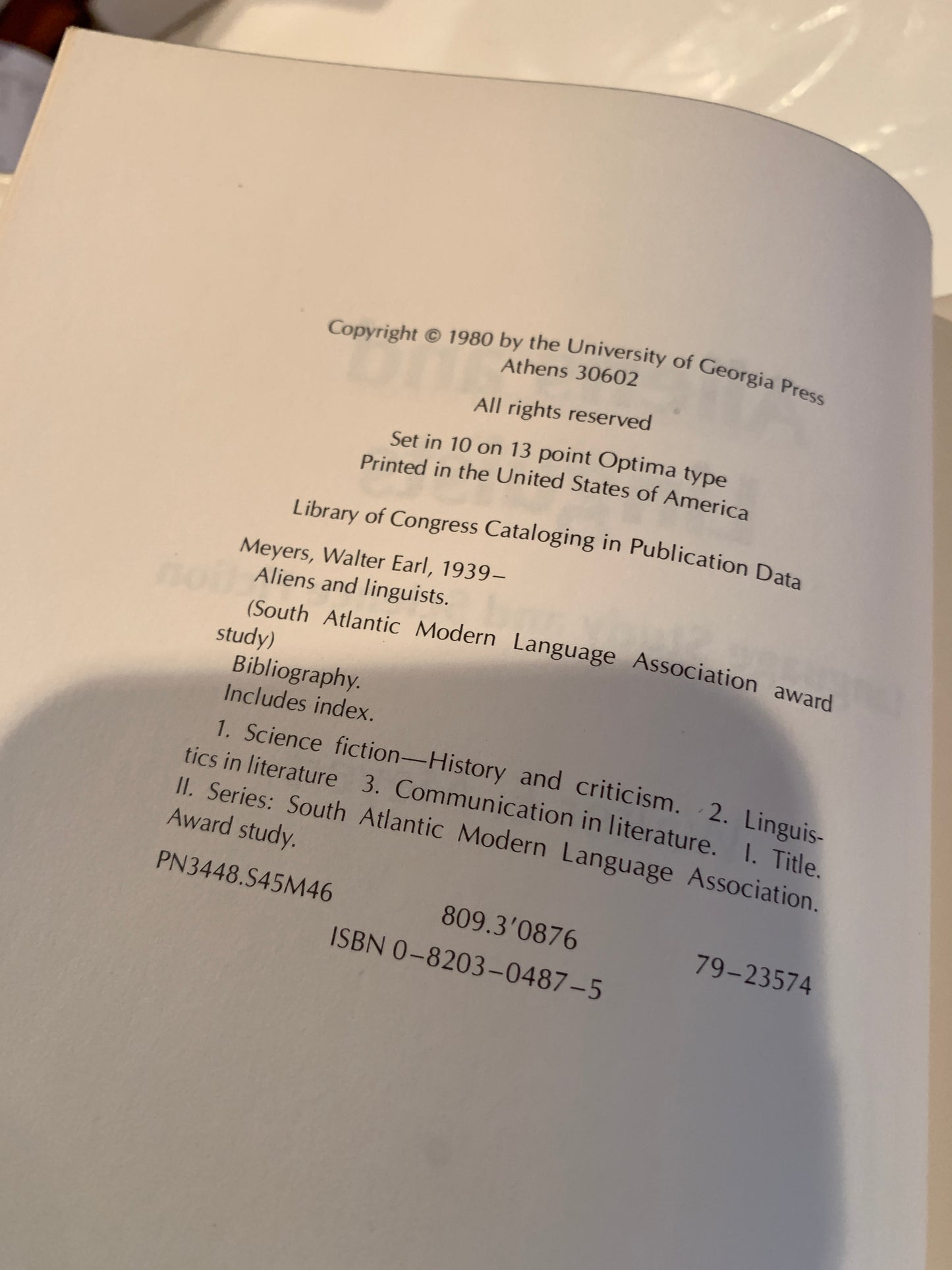 ALIENS AND LINGUISTS by Walter E Meyers