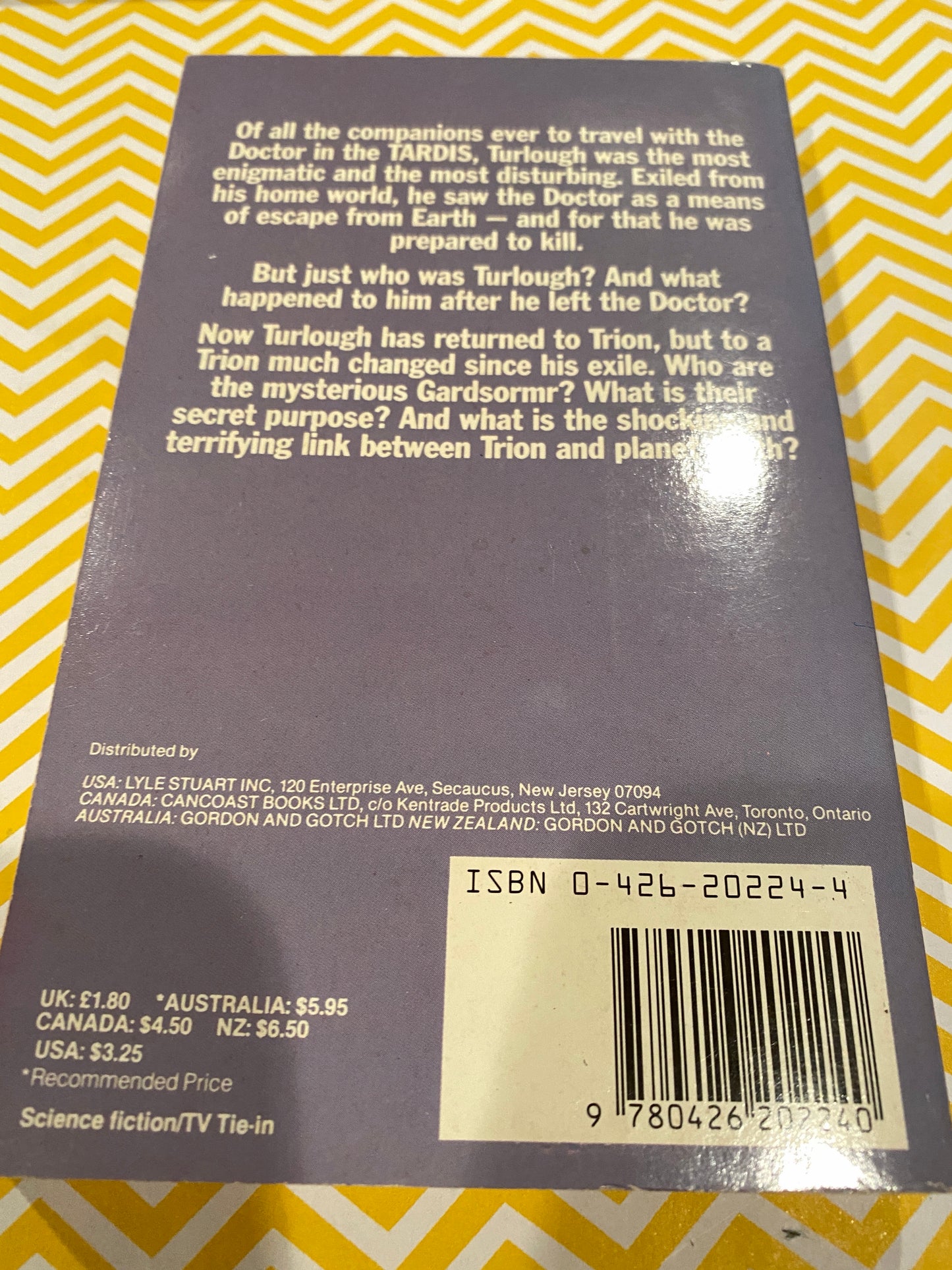 DR WHO  the companions of Dr Who  TURLOUGH AND THE EARTHLINK DILEMMA by Tony Attwood