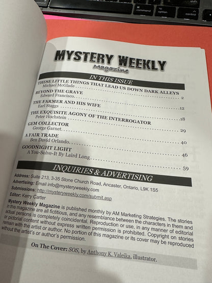 Mystery Weekly magazine October 2015