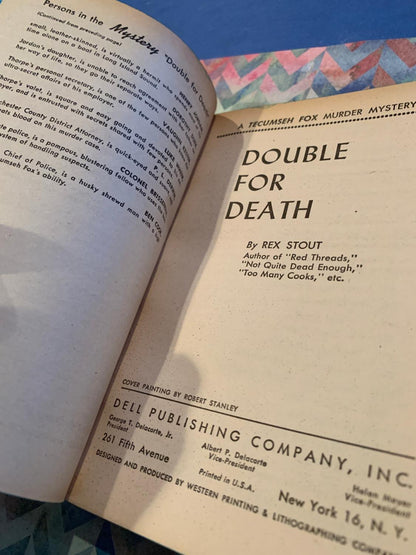 DOUBLE FOR DEATH (dell mapback #495)