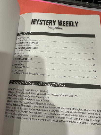Mystery Weekly magazine June 2017